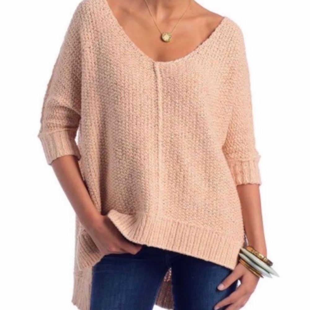 ❗️Host pick❗️Free people oversized slouchy sweater peach blush
